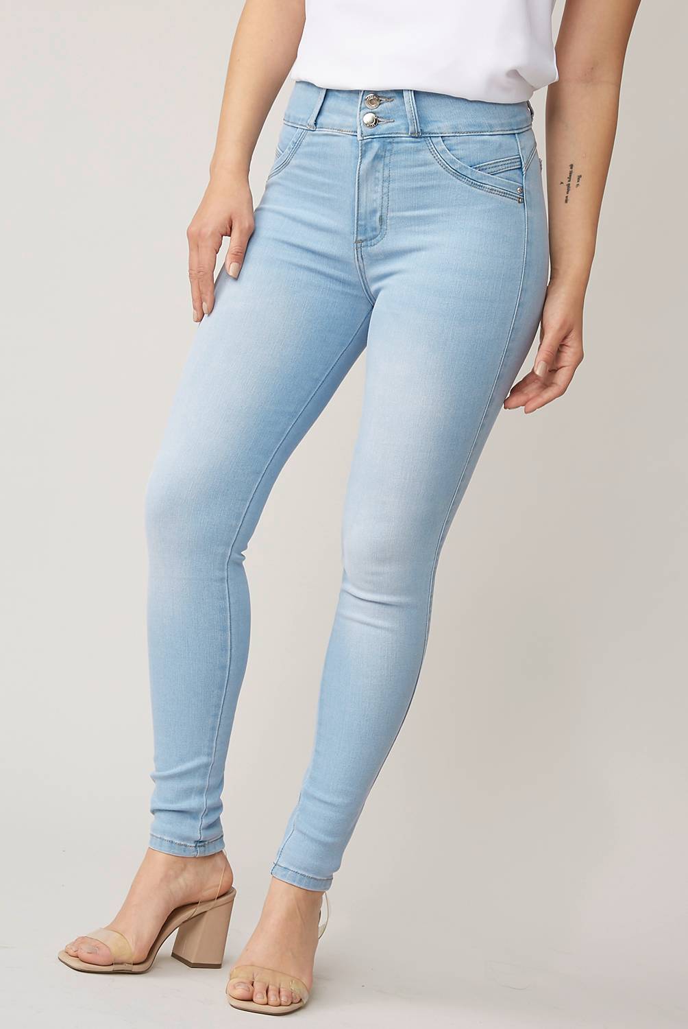 MOSSIMO - Jeans Skinny Tiro Alto Mujer Mossimo