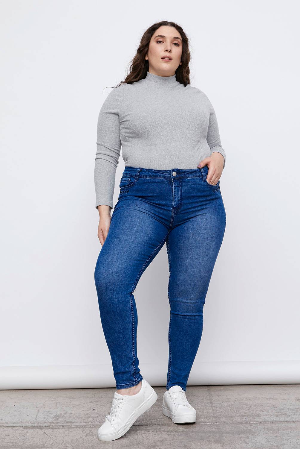 S. COCCI - Jeans Skinny Tiro Medio Mujer S. Cocci
