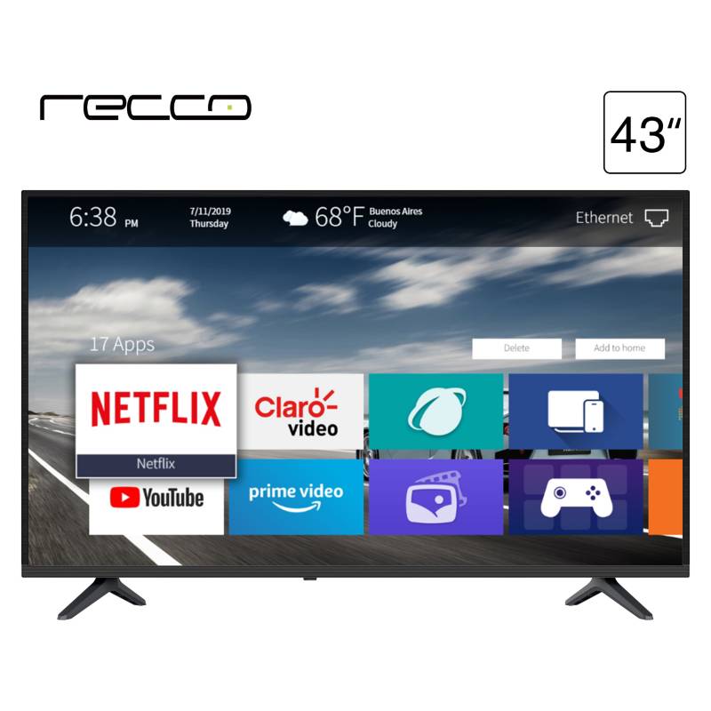 RECCO - LED  43" RLED-43N1800FHD Full HD Smart TV