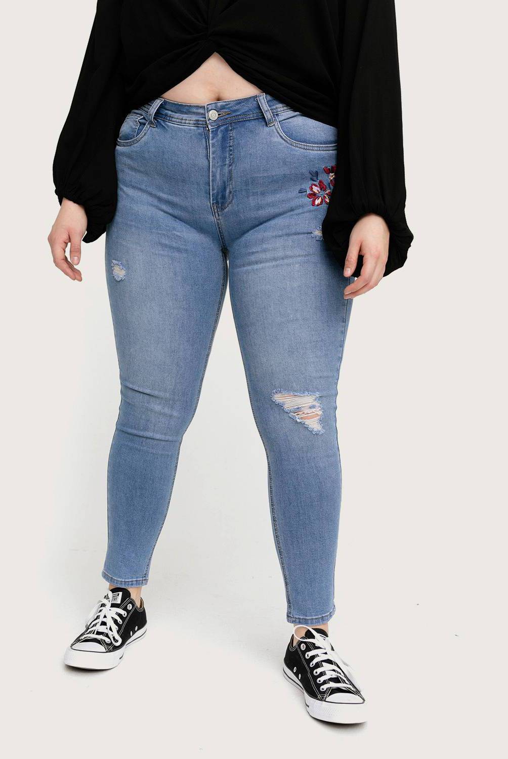 SYBILLA - Jeans Skinny Sophie Plus Tiro Medio Mujer Sybilla