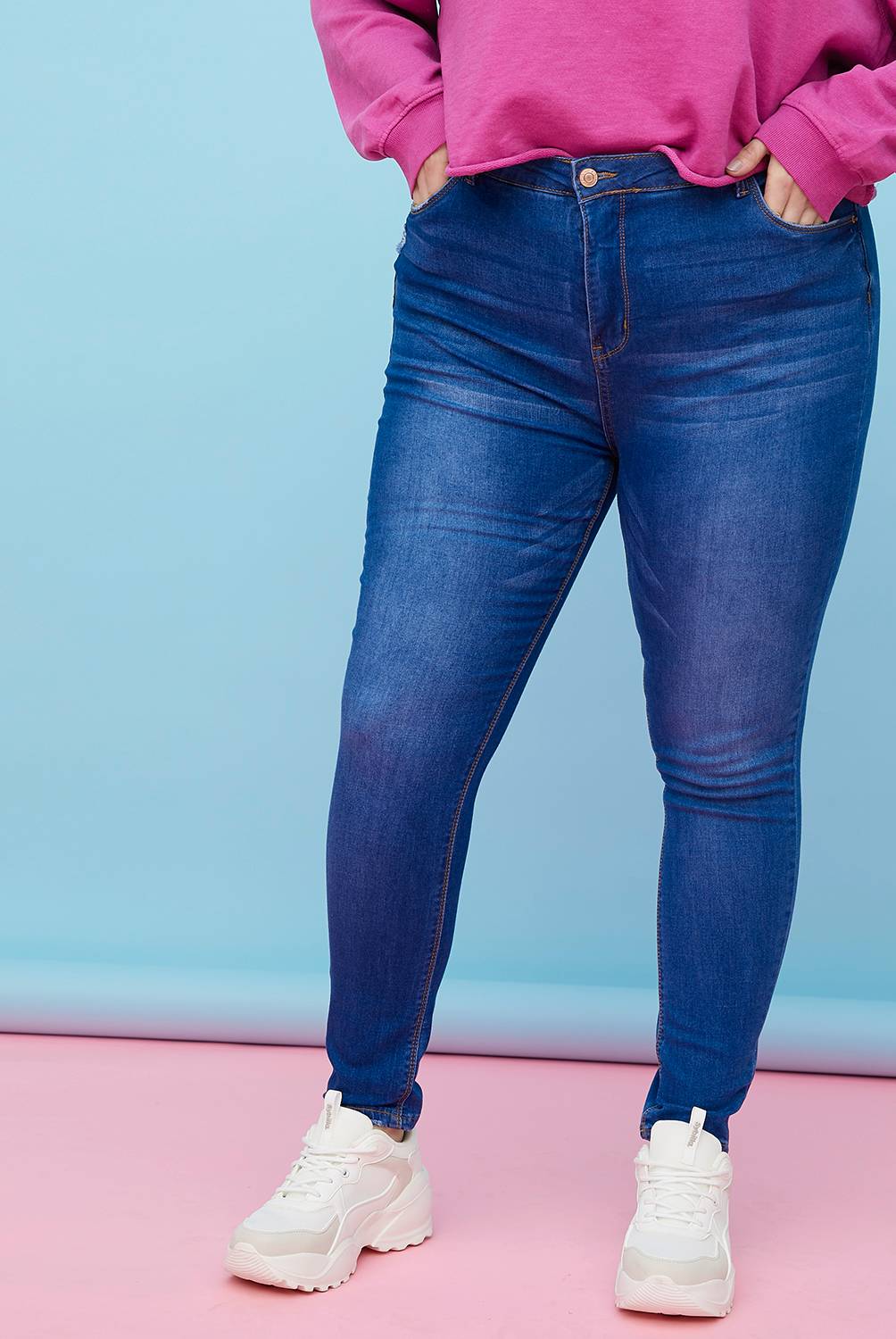 SYBILLA - Jeans Skinny Emily Plus Tiro Medio Mujer Sybilla