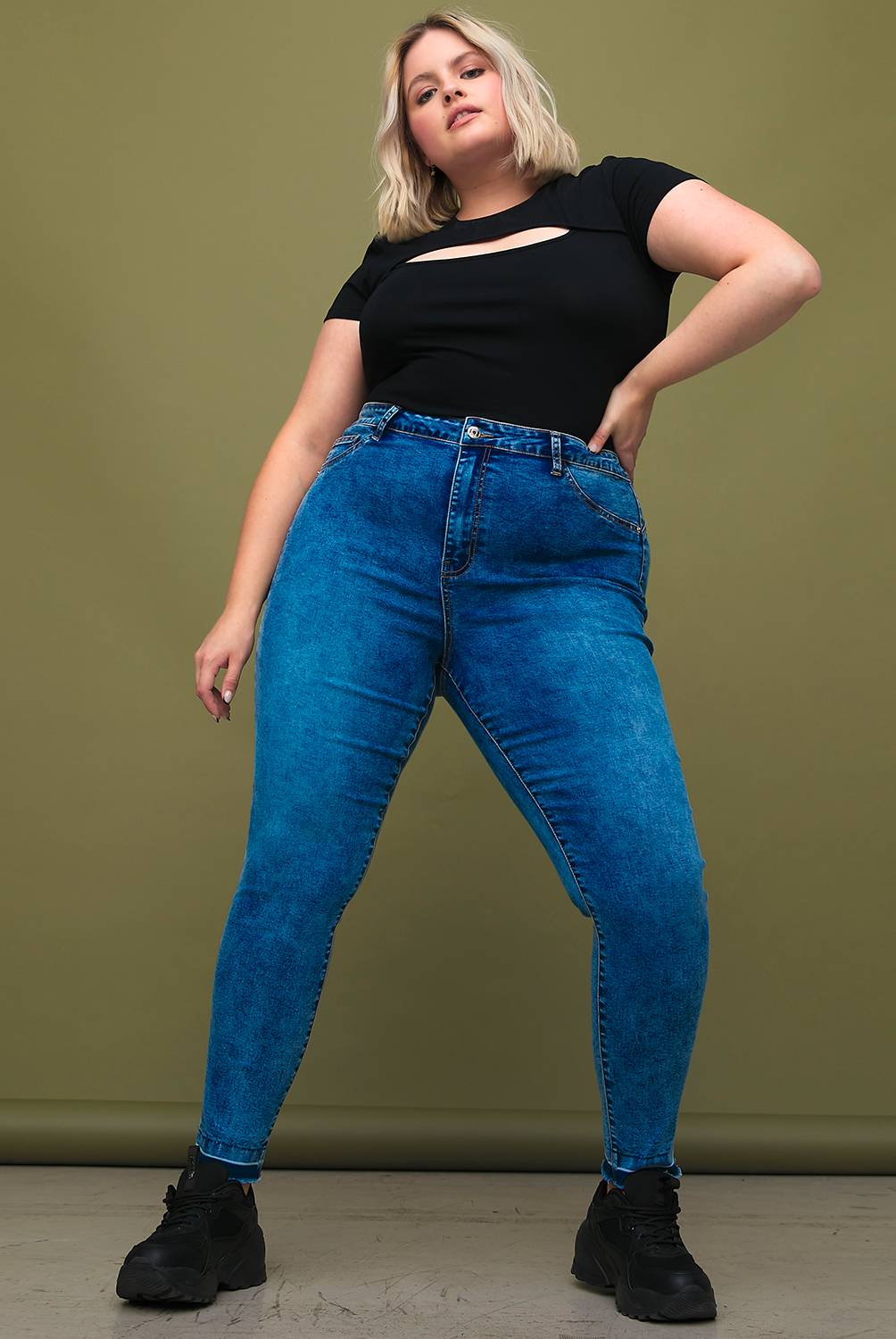 SYBILLA - Jeans Push Up Tiro Medio Mujer Sybilla