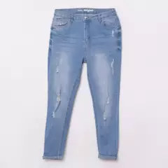 SYBILLA - Jeans Básico Amy Plus Tiro Medio Mujer Sybilla
