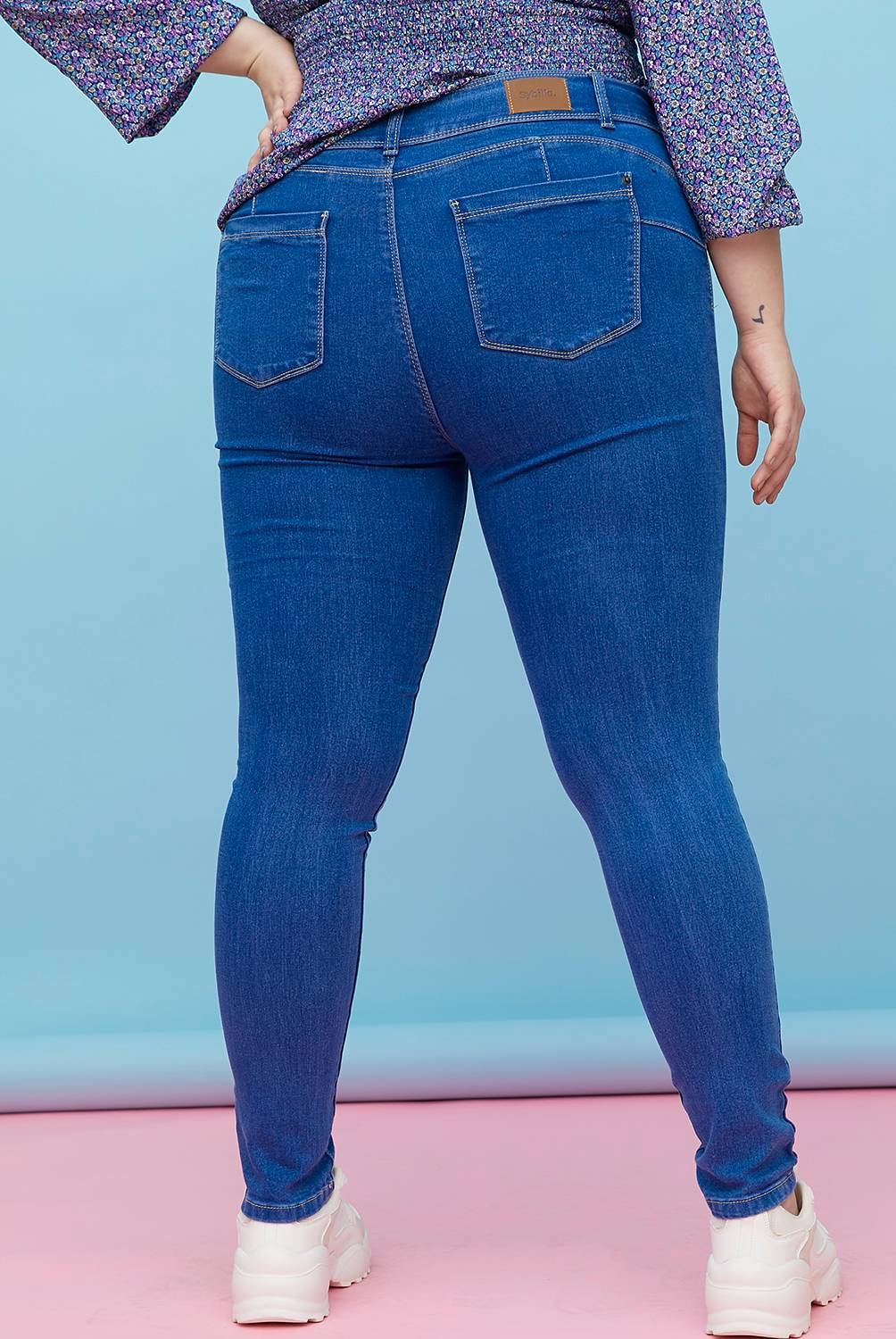 Jeans Skinny Molly Tiro Medio Denim Mujer Sybilla