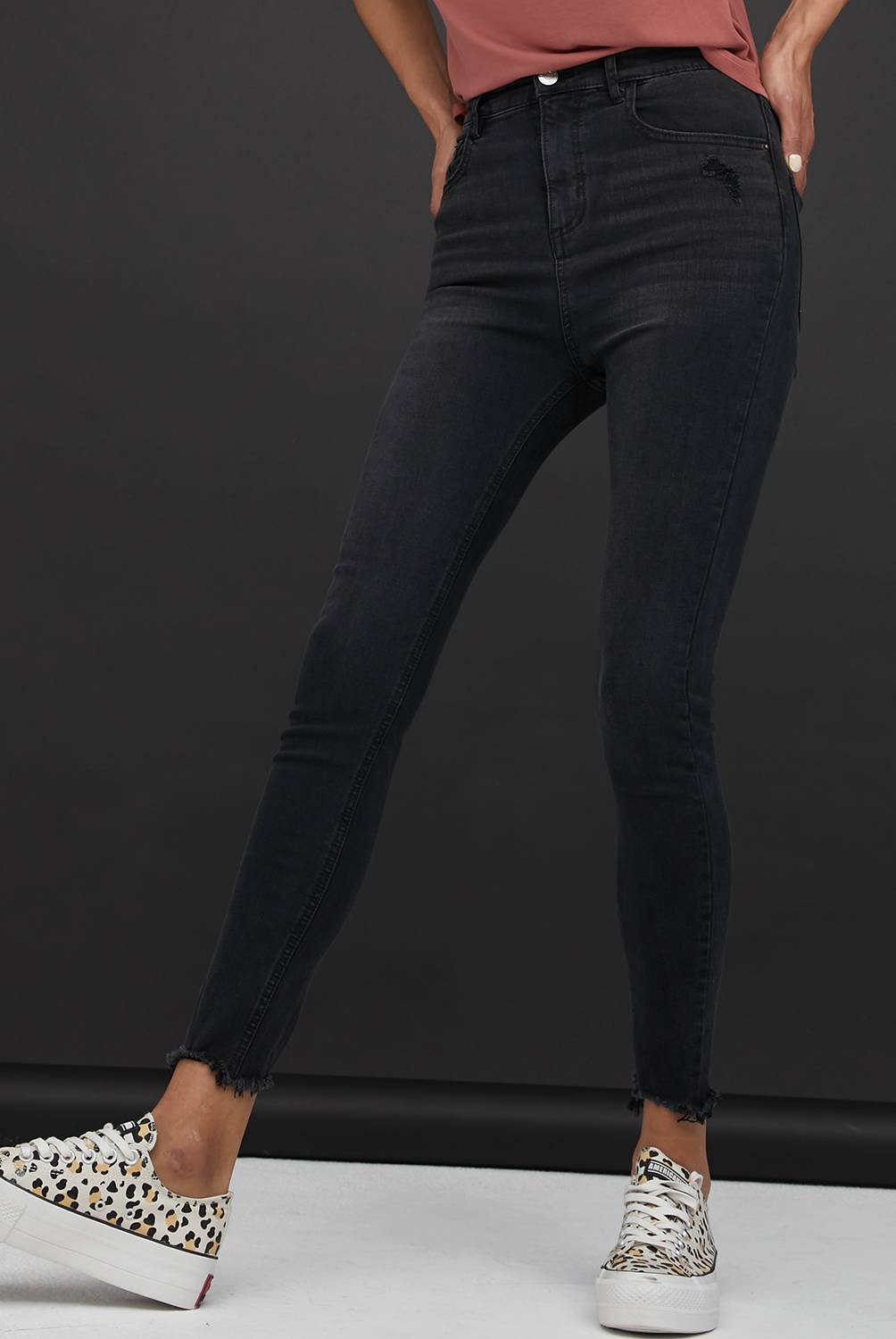 AMERICANINO - Jeans Skinny Súper Tiro Alto Mujer