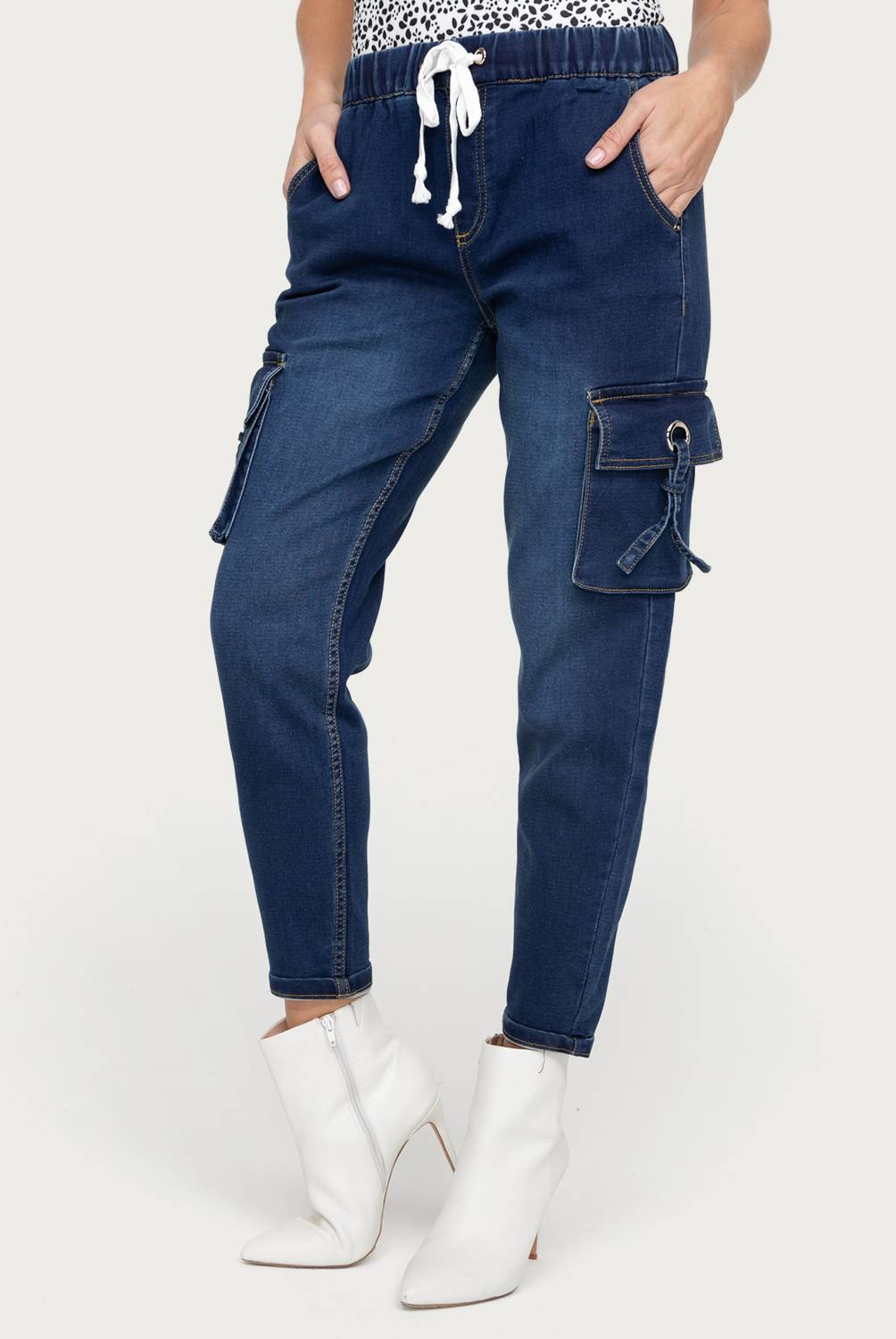 MOSSIMO - Jeans Jogger Tiro Alto Mujer