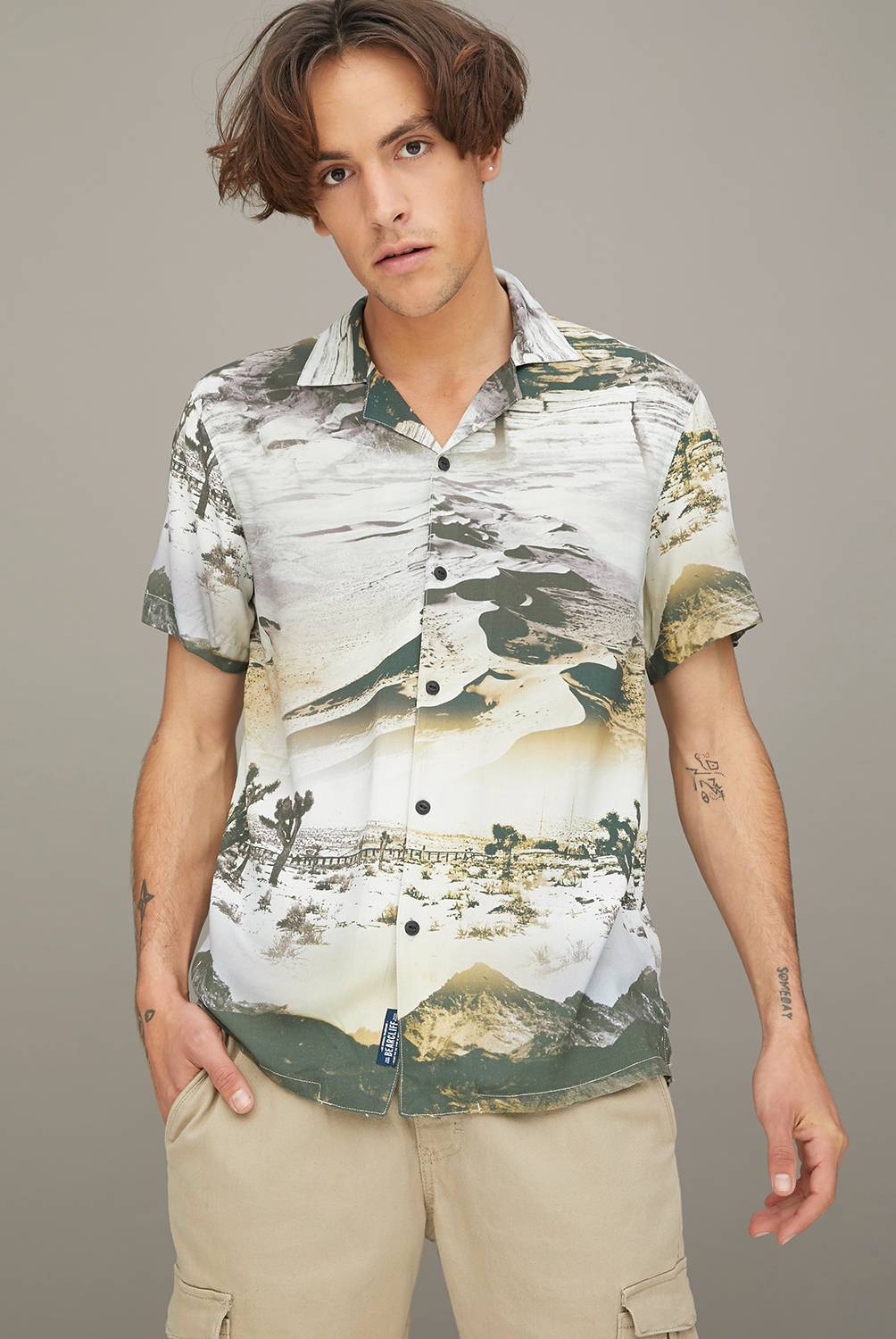 BEARCLIFF - Camisa Casual Hombre