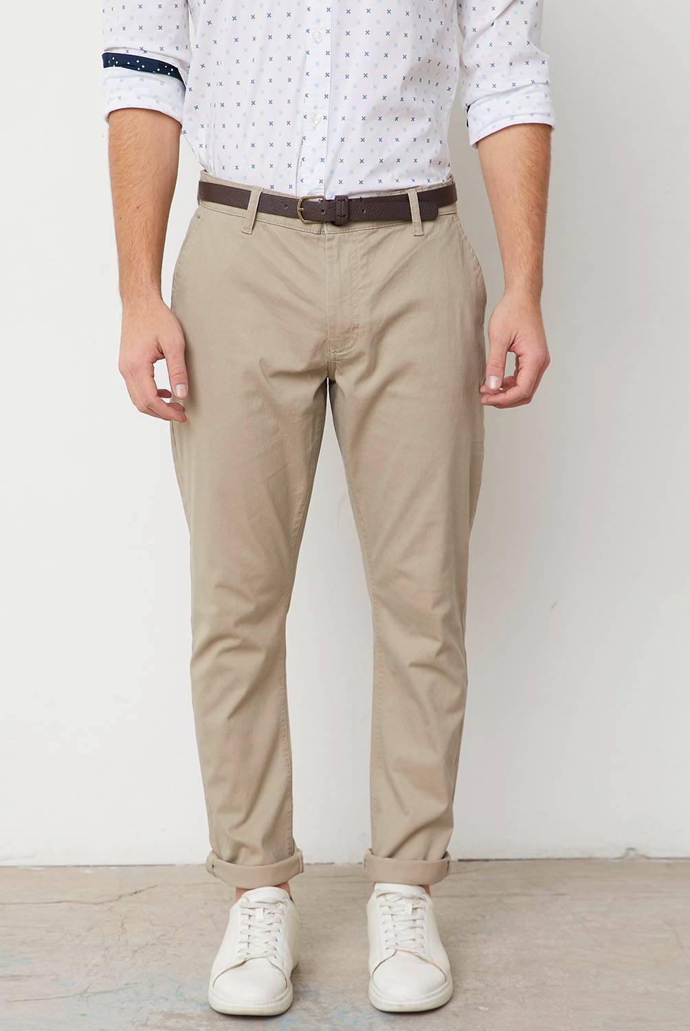 BASEMENT - Pantalon Slim Fit Algodón Hombre Basement