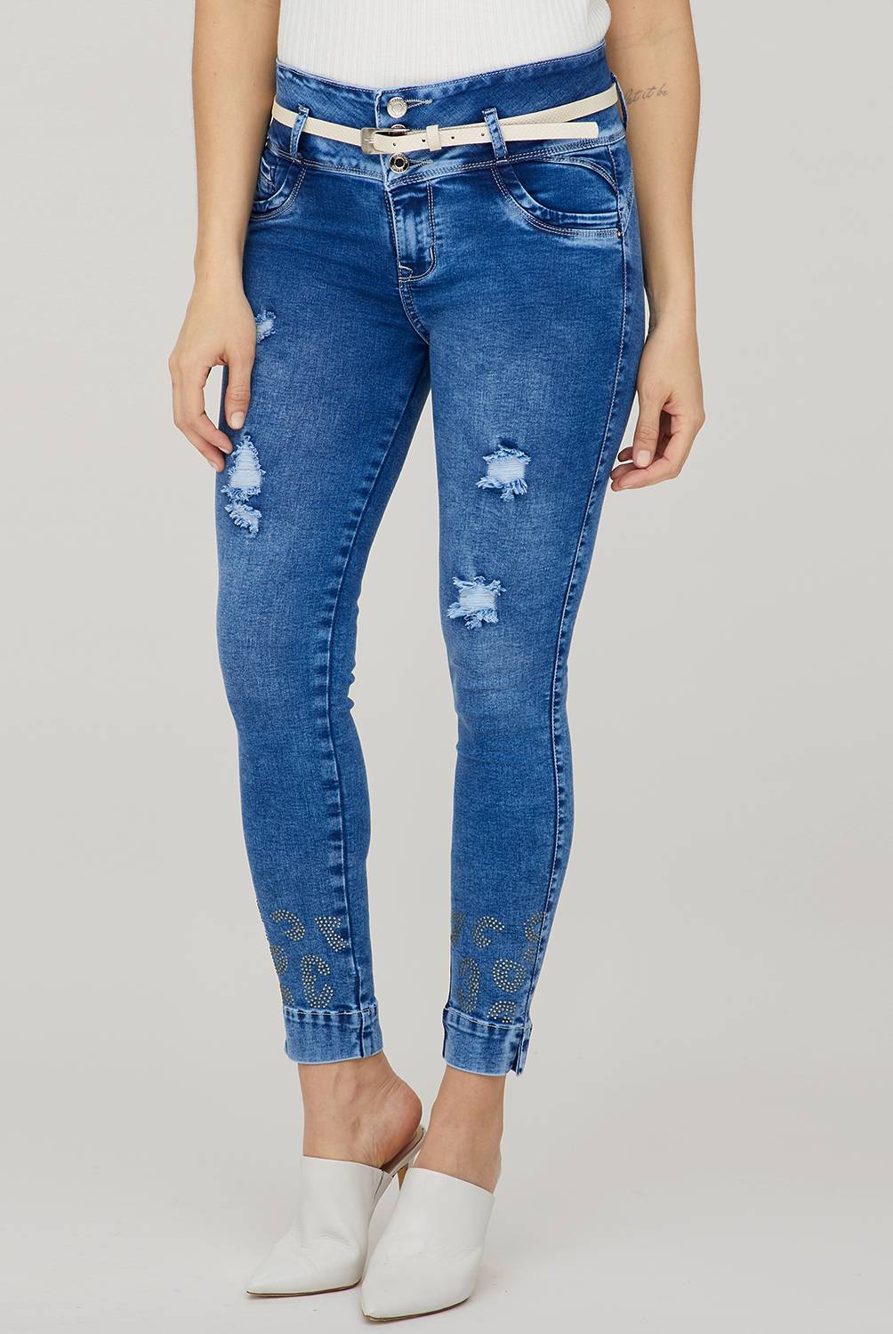 MOSSIMO - Jeans Skinny Tiro Alto Mujer