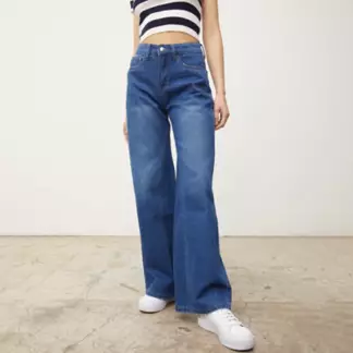 SYBILLA - Jeans Wide Leg Naomi Tiro Medio Mujer Sybilla