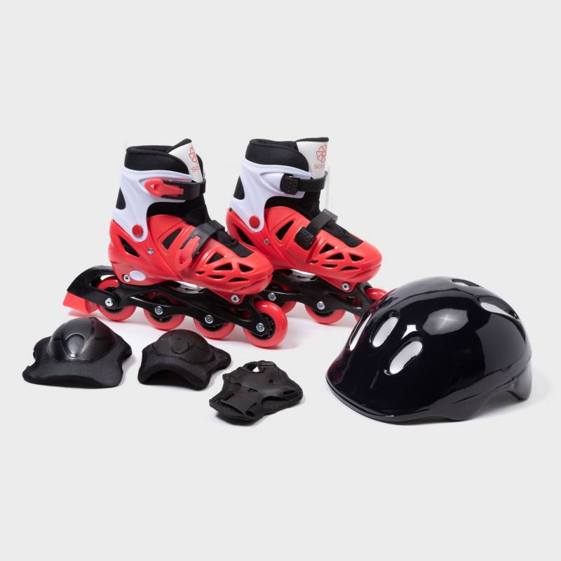 SCOOP - Set patin en linea + casco + protecciones m