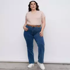 NEWPORT - Jeans Recto Tiro Alto Mujer Newport
