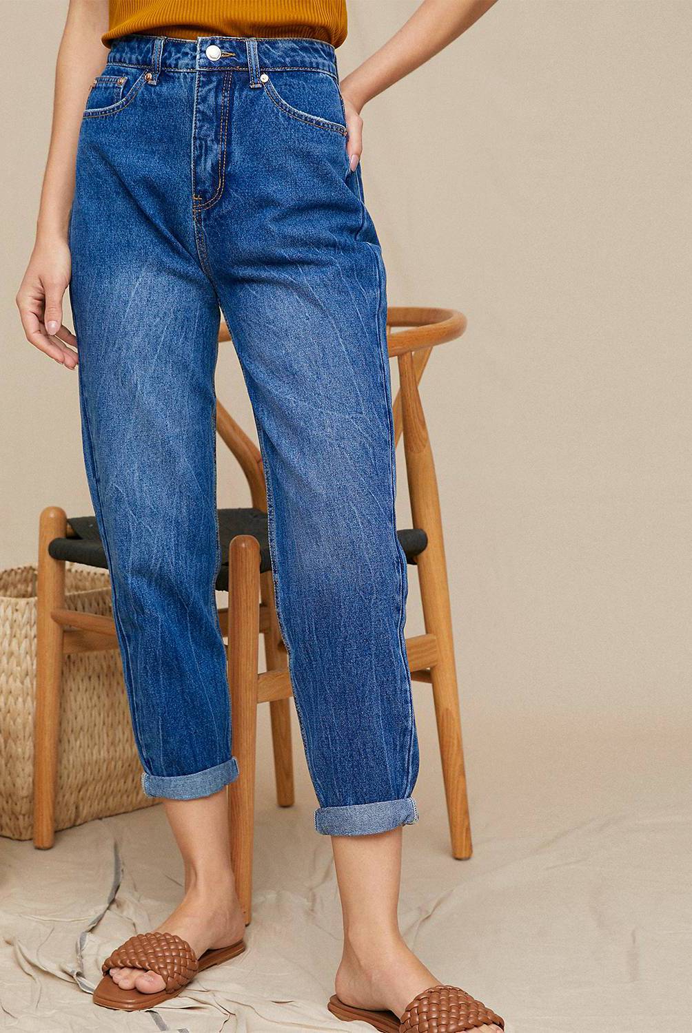 BASEMENT - Jeans Mom Tiro Alto Mujer Basement