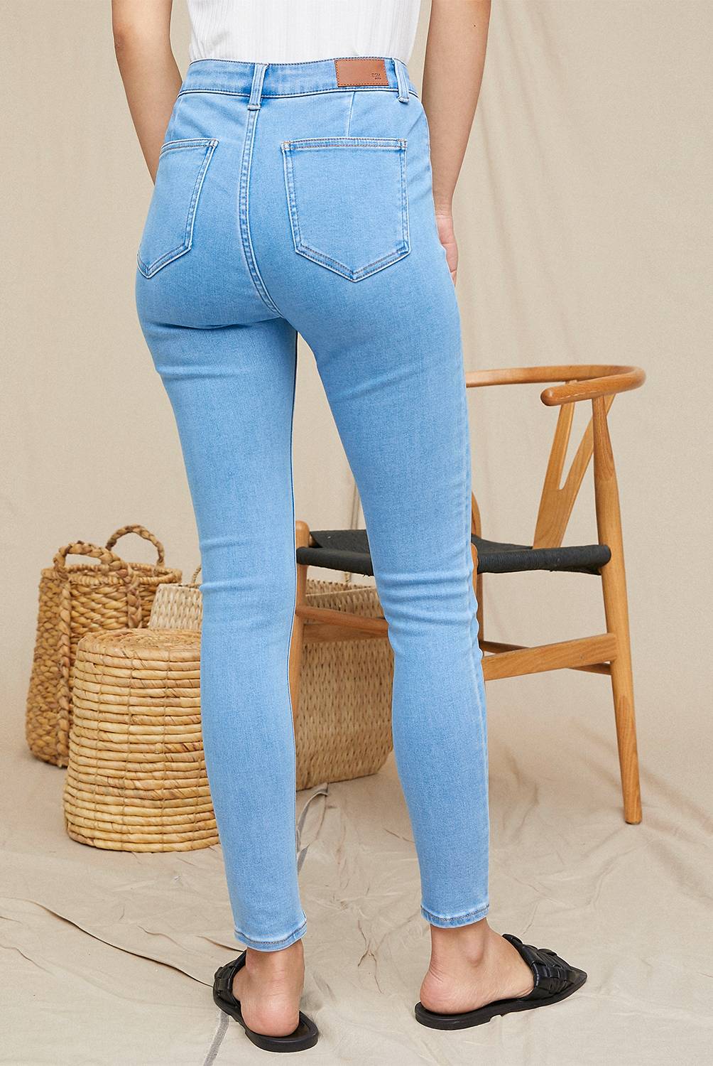 BASEMENT - Basement Jeans Skinny Tiro Alto Mujer