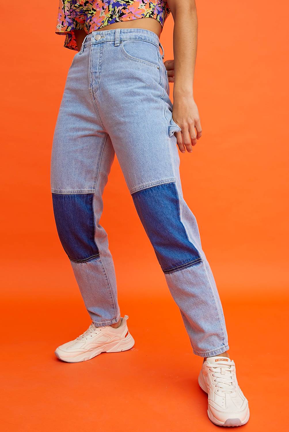 AMERICANINO - Americanino Jeans Mom Tiro Alto Mujer