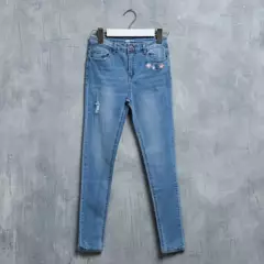 ELEVEN - Jeans Bordado Niña Wide Leg Algodón Eleven