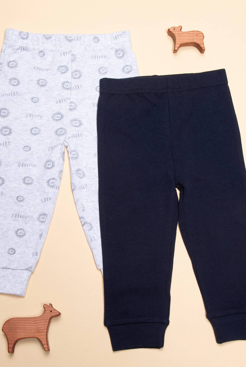 YAMP - Pantalón Cintura Elásticada Pack De 2 Unidades Algodón Bebé Niño