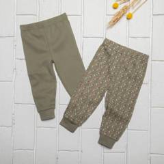 YAMP - Pantalón Cintura Elásticada Pack De 2 Unidades Algodón Bebé Niño
