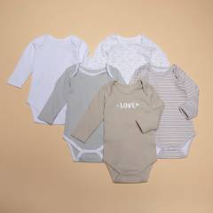 YAMP - Bodys Pack de 5 unidades Algodón Bebé niña
