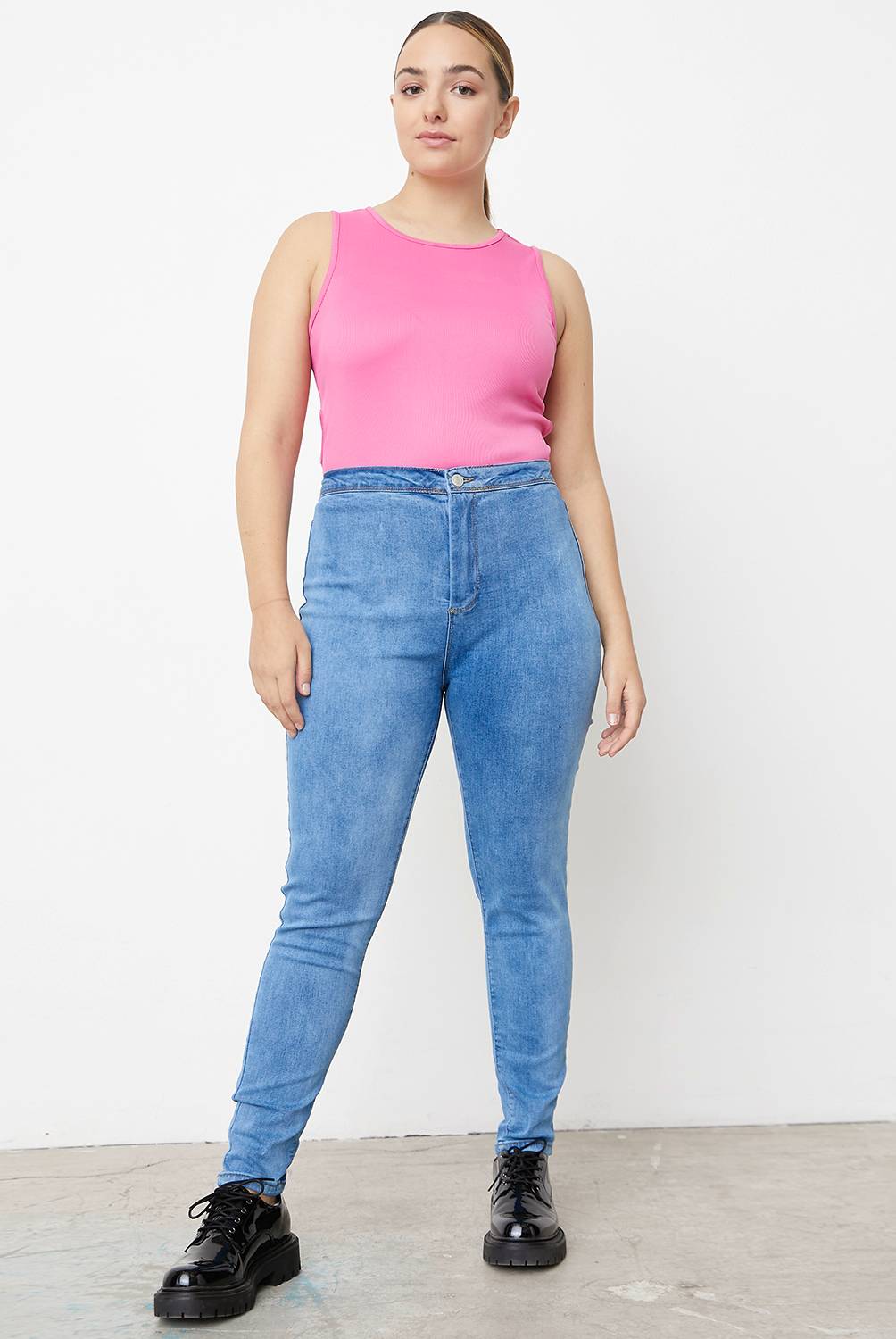 SYBILLA - Jeans Skinny Kate Plus Tiro Alto Mujer Sybilla