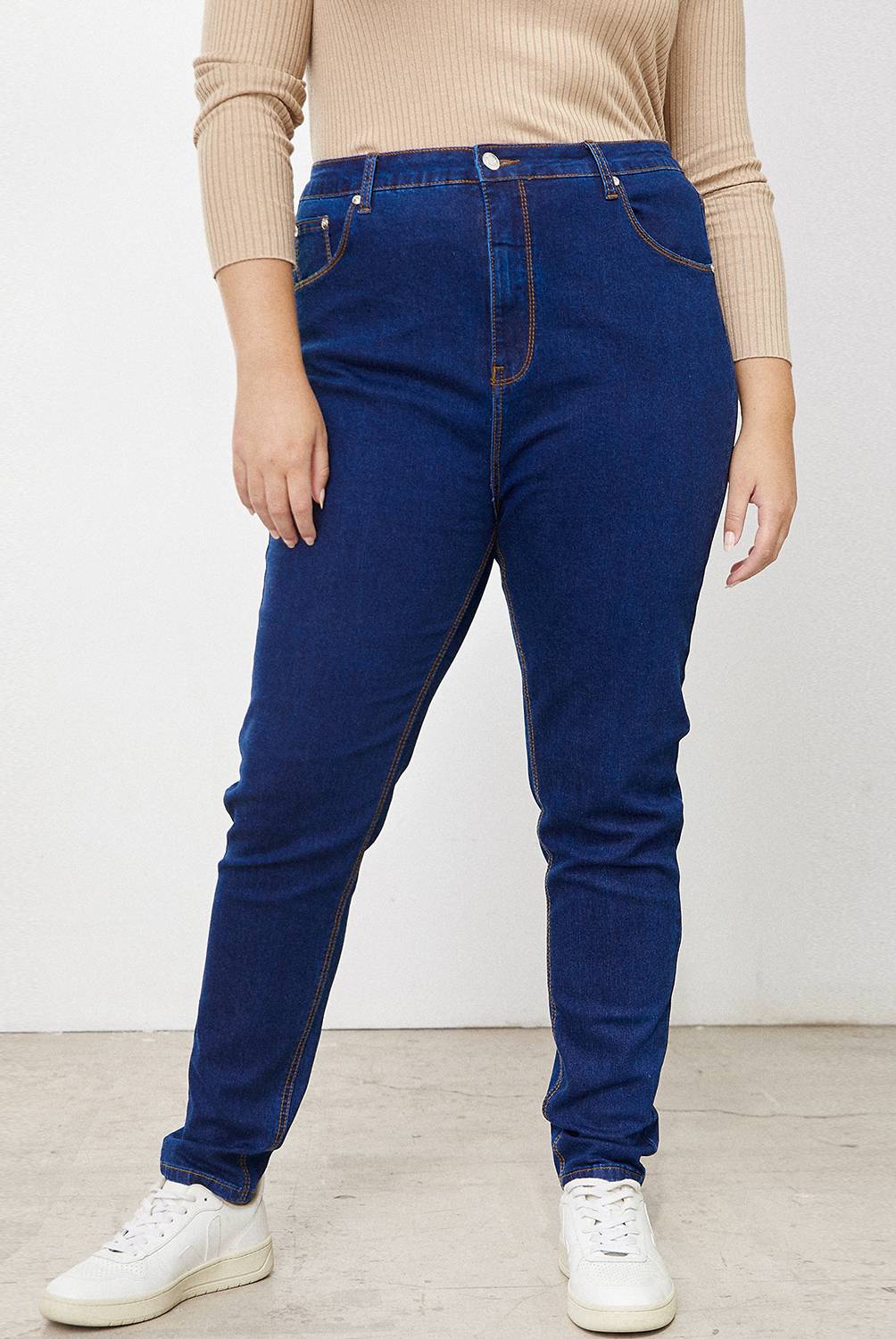 Jeans Skinny Tiro Alto Mujer Basement