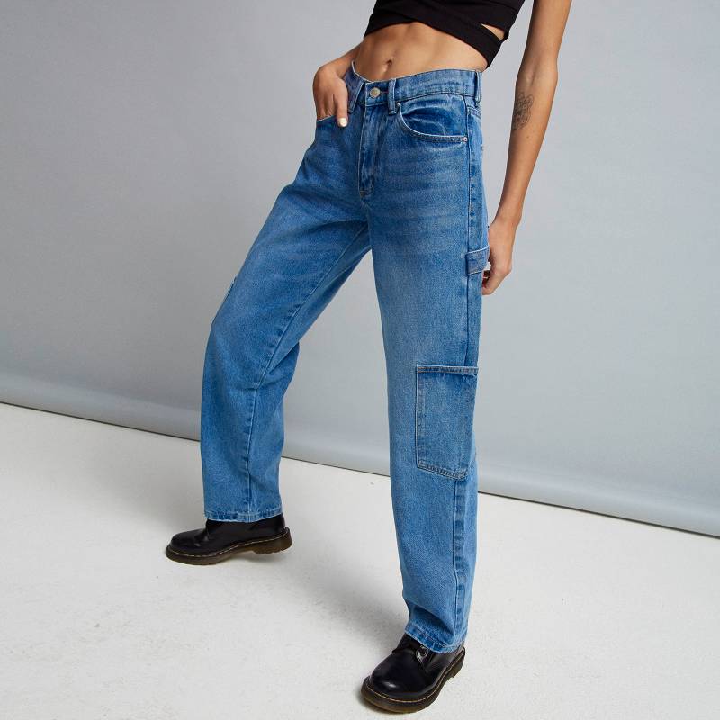 AMERICANINO Americanino Jeans Cargo Tiro Medio Algodón Mujer