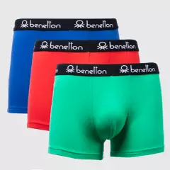 BENETTON - Pack De 3 Boxer Algodón Hombre Benetton
