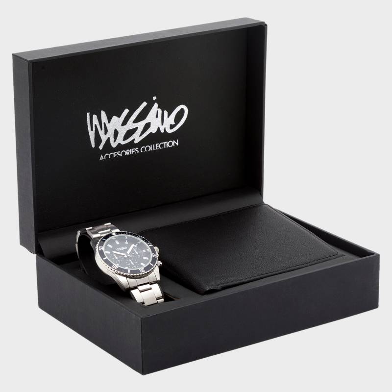 MOSSIMO - Mossimo Set Reloj Análogo Hombre + Billetera