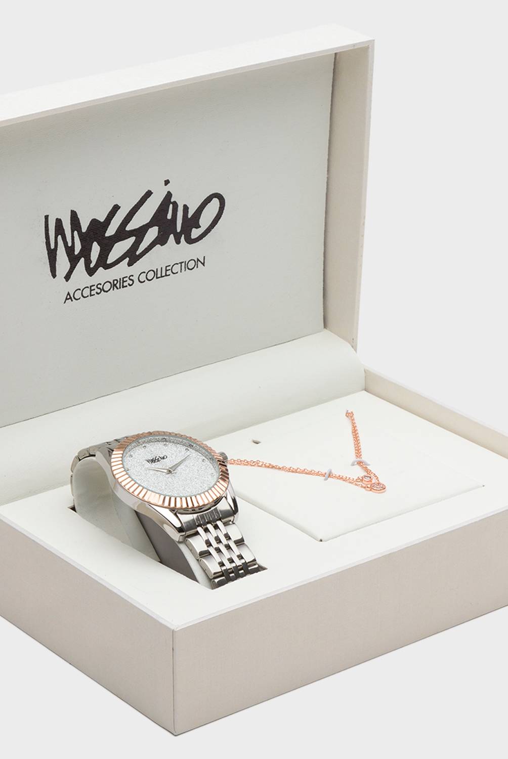 MOSSIMO - Mossimo Set Reloj Análogo Mujer + Collar