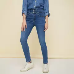 ELLE - Jeans Skinny Tiro Bajo Mujer Elle