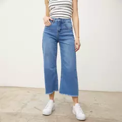SYBILLA - Jeans Cropped Noah Tiro Alto Mujer Sybilla