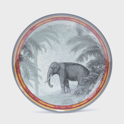 Plato Postre África 20cm Elefante Melamina