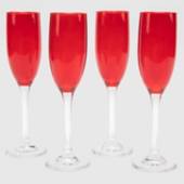 MICA Set 4 Copas De Vino Vidrio Rojo 315ML Mica