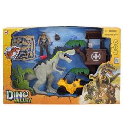Dino Valley - Dino Valley Set Dinosaurio Con Vehiculo Y Torre