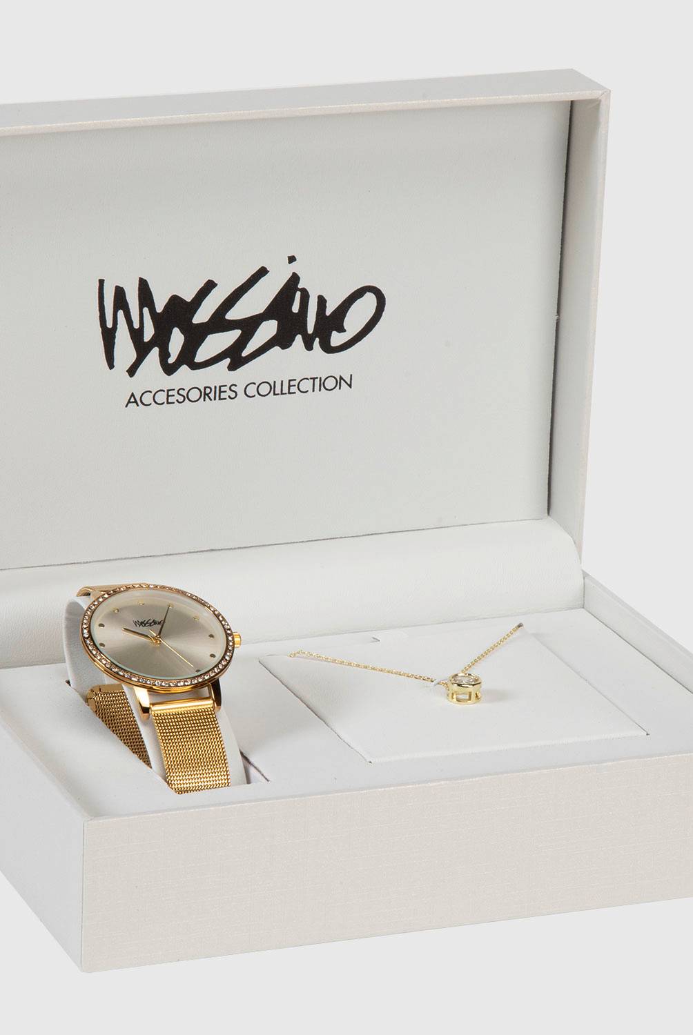 Mossimo - Mossimo Set Reloj Análogo Mujer + Collar