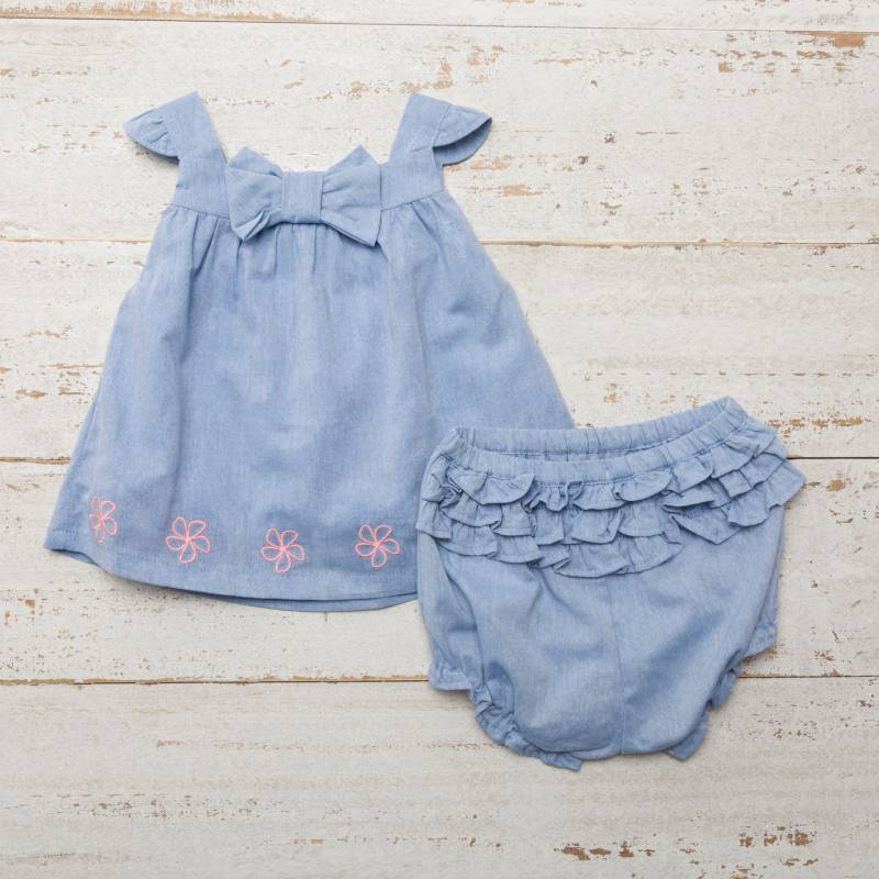 3 Piezas Conjunto Ropa Bebe Niña 0-3 Meses Verano Vestidos Algodon