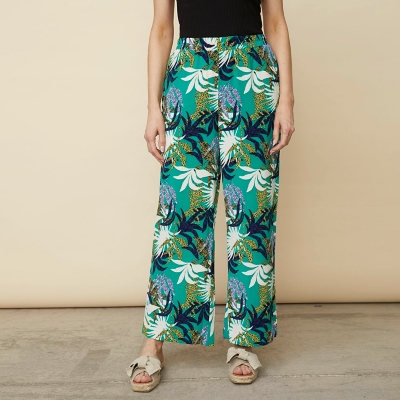 Pantalón palazzo tiro alto - Mujer