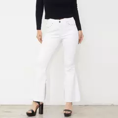 MOSSIMO - Jeans Wide Leg Tiro Alto Algodón Mujer Mossimo