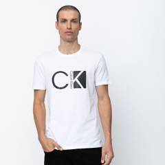 CALVIN KLEIN - Polera Manga Corta 100% Algodón Slim Fit Hombre Calvin Klein