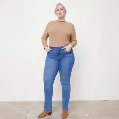 ELLE - Jeans Skinny Tiro Alto Mujer Elle