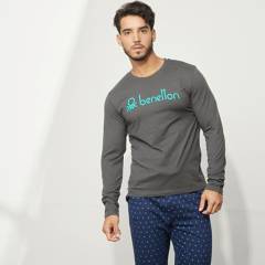 BENETTON - Pijama Largo Algodón Hombre Benetton
