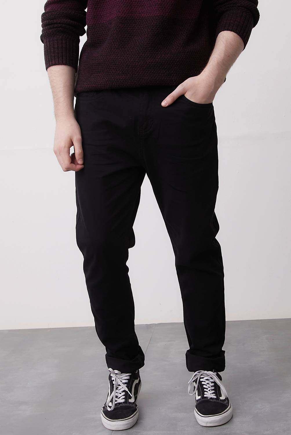 BEARCLIFF - Bearcliff Pantalón Super Skinny Fit Algodón Hombre