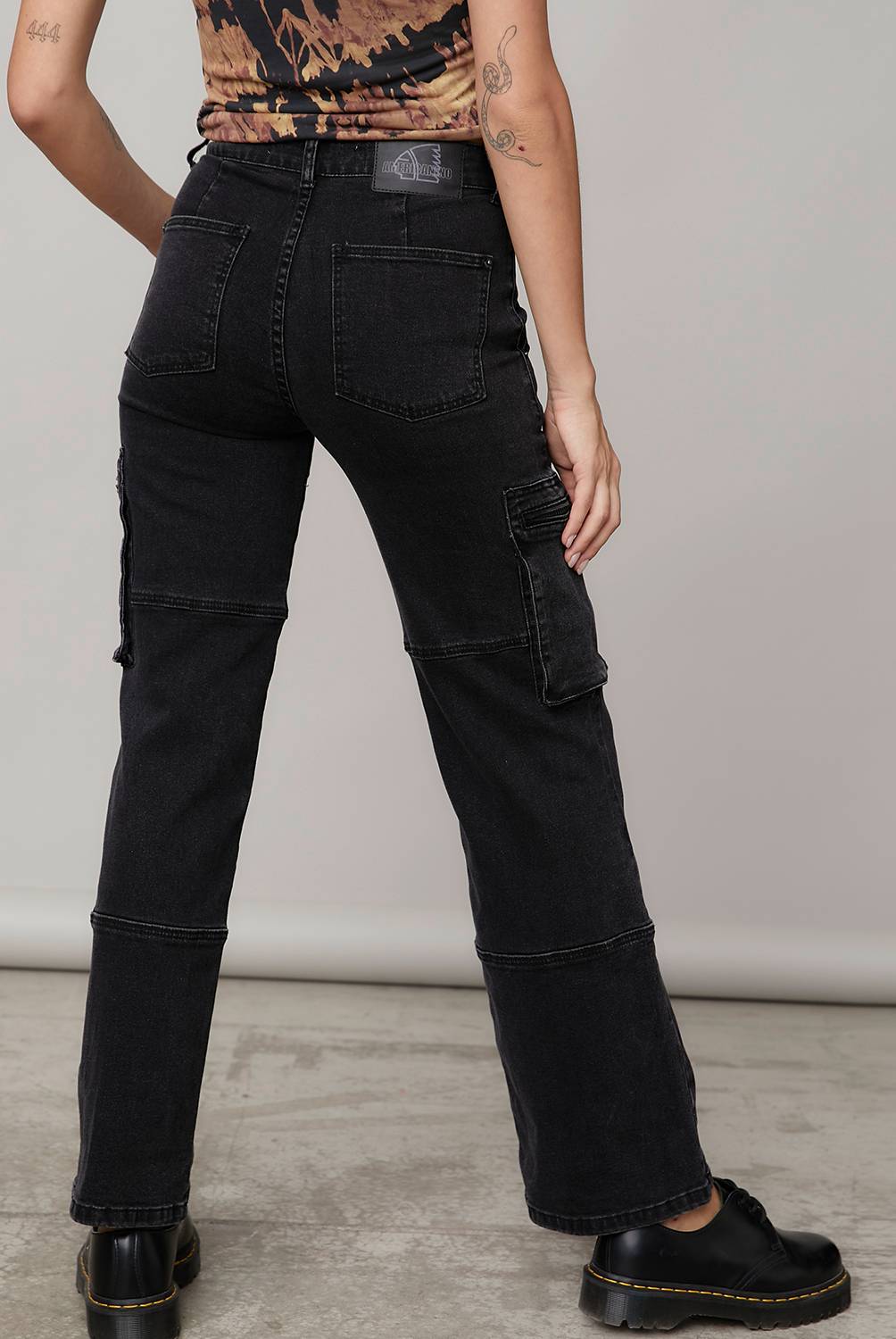 AMERICANINO - Jeans Cargo Tiro Medio Mujer Americanino