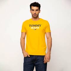 TOMMY JEANS - Tommy Jeans Polera Manga Corta 100% Algodón Slim Fit Hombre