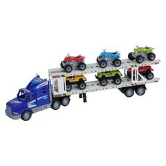 KIDS N PLAY - Camion Transp 3 Camionetas Y 3 Cuatrimotos Fric A Kids N Play