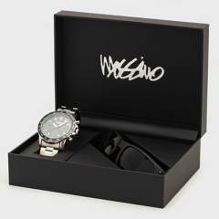 MOSSIMO - Mossimo Pack Reloj Análogo Hombre + Anteojos de Sol