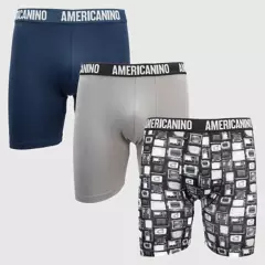 AMERICANINO - Pack de 3 Boxers Algodón Orgánico Hombre Americanino