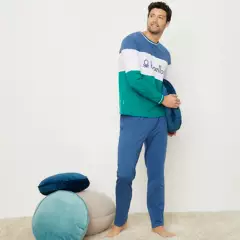 BENETTON - Conjunto Pijama Recto Algodón Hombre Benetton