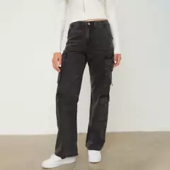 SYBILLA - Jeans Cargo Tiro Medio Mujer Sybilla