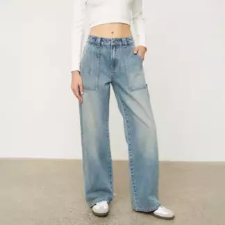 SYBILLA - Jeans Baggy Tiro Medio Mujer Sybilla